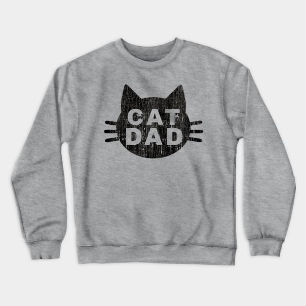 Cat Dad Silhouette \\ Vintage Art Crewneck Sweatshirt by manganto80s